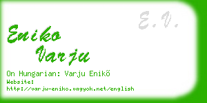eniko varju business card